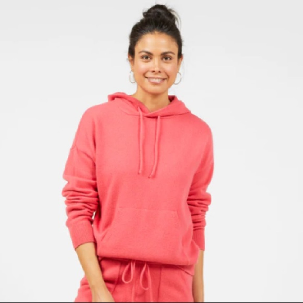 NWT pink Recycled cashmere hoody